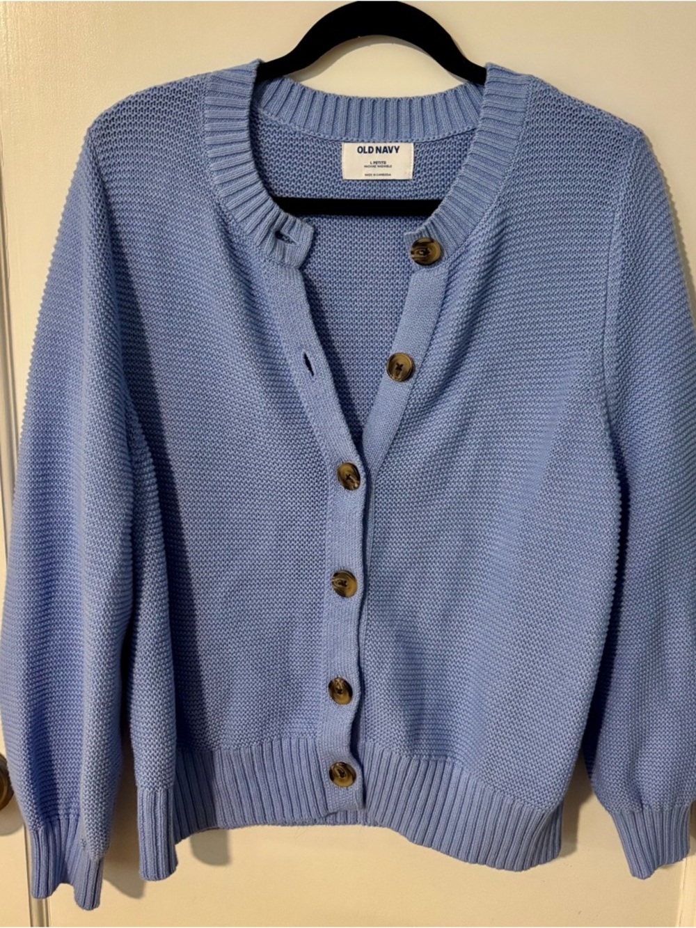 Old Navy Women's Periwinkle Button-Up Knit Cardigan